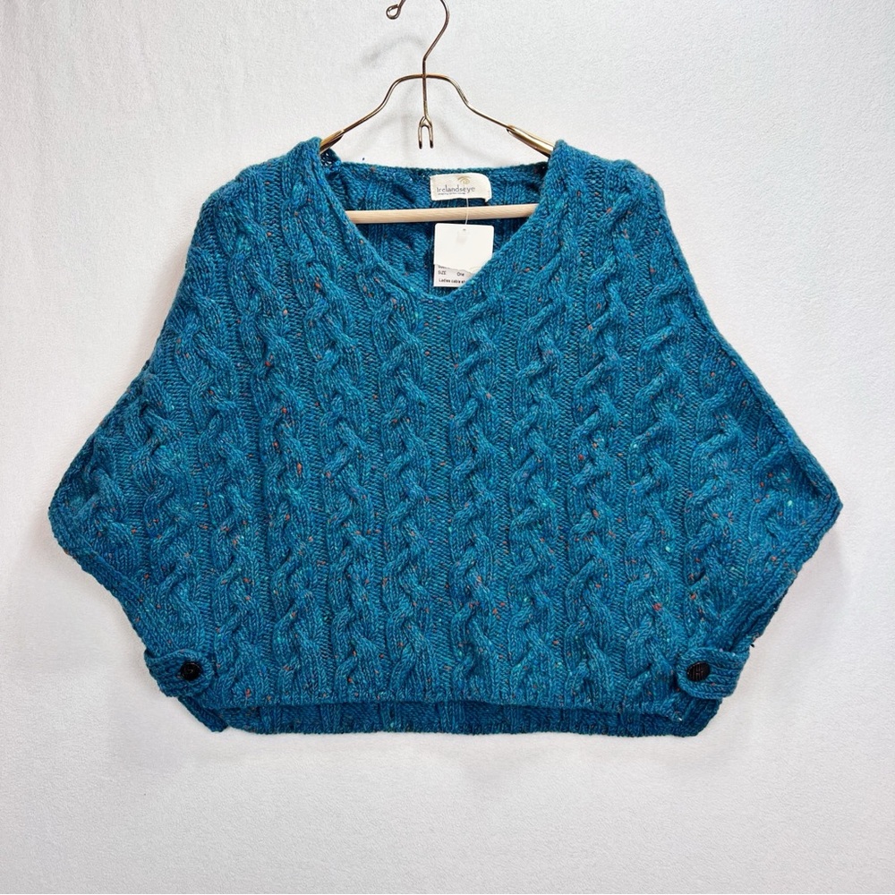 Irelandseye Handknit Sweater OS 100% Pure New Wool Pull Over Chunky Cable Knit